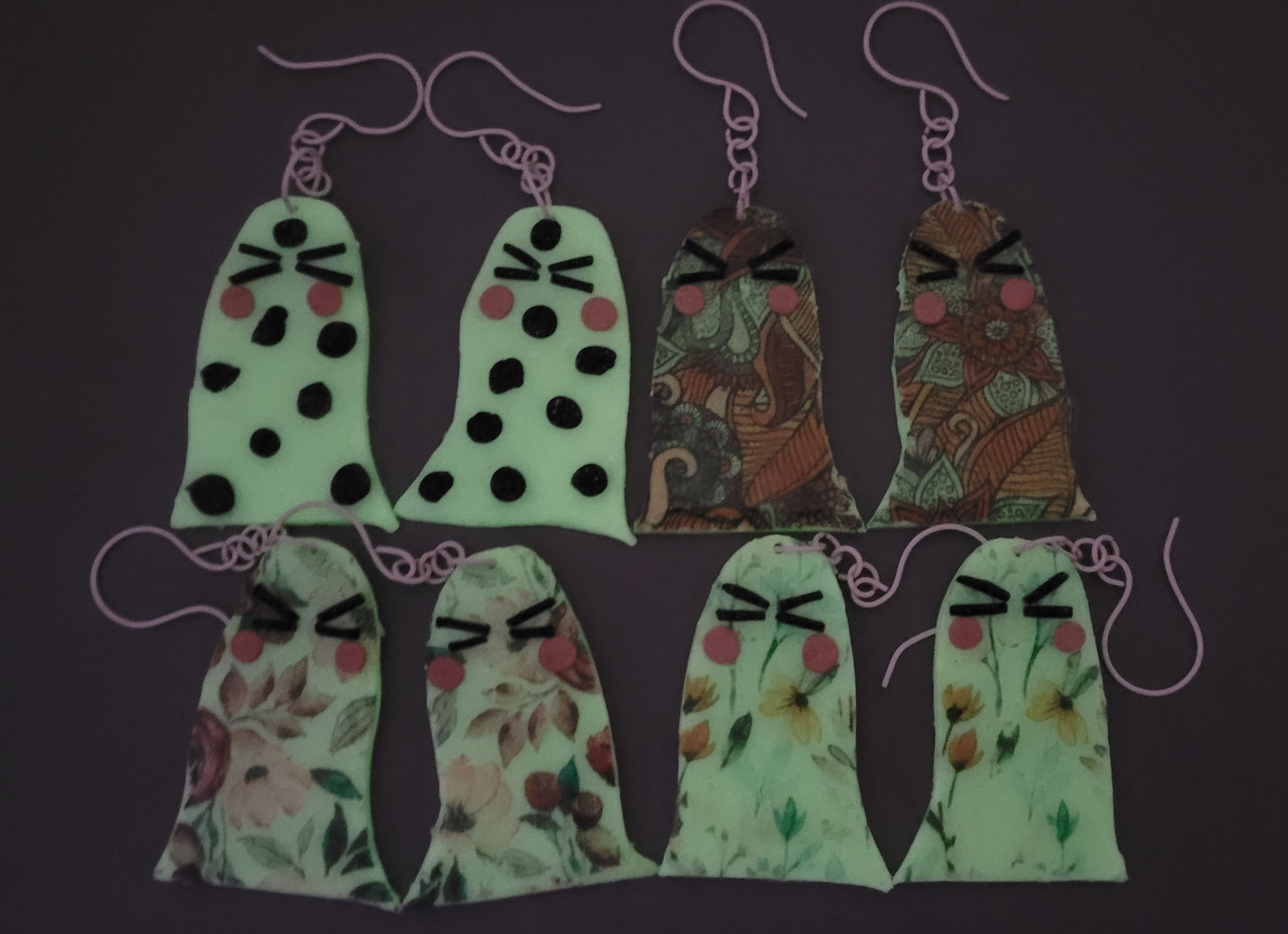 Cutie Ghosts glowing in the dark