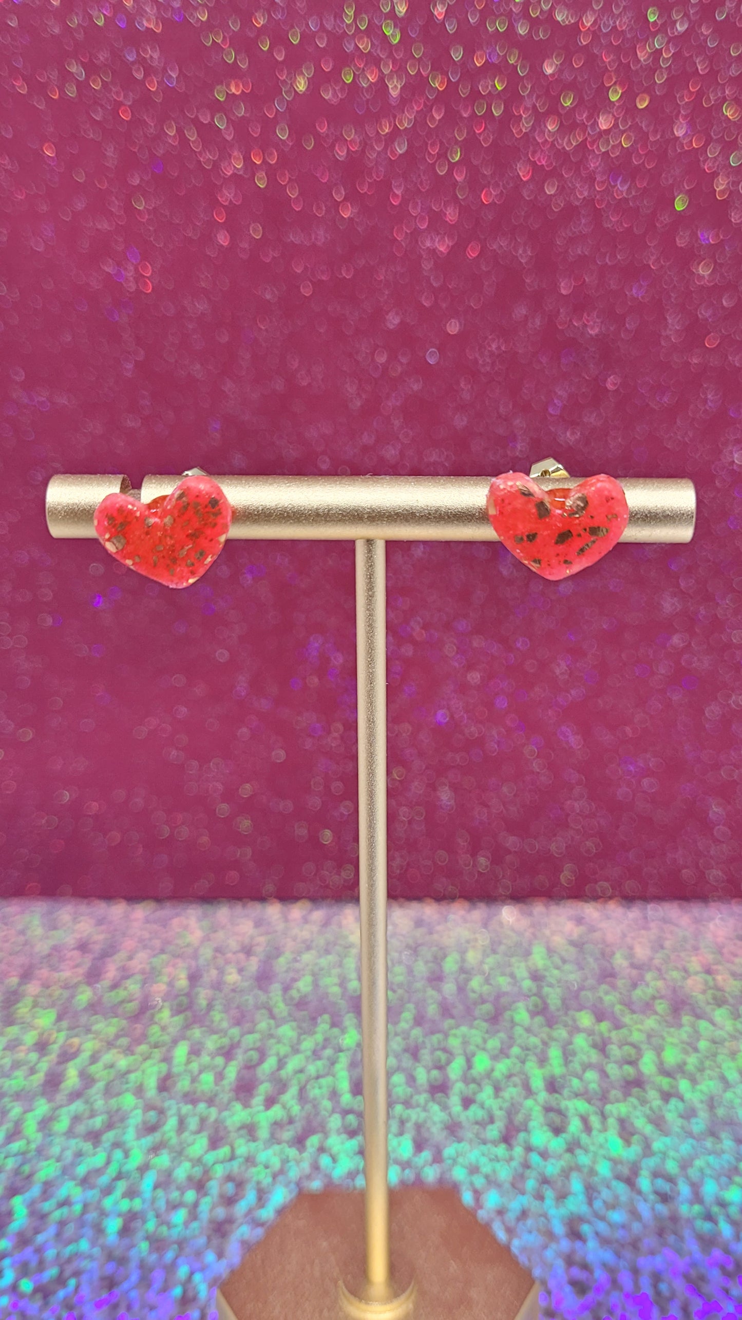 Heart-Shaped Candy Studs 2-Pack