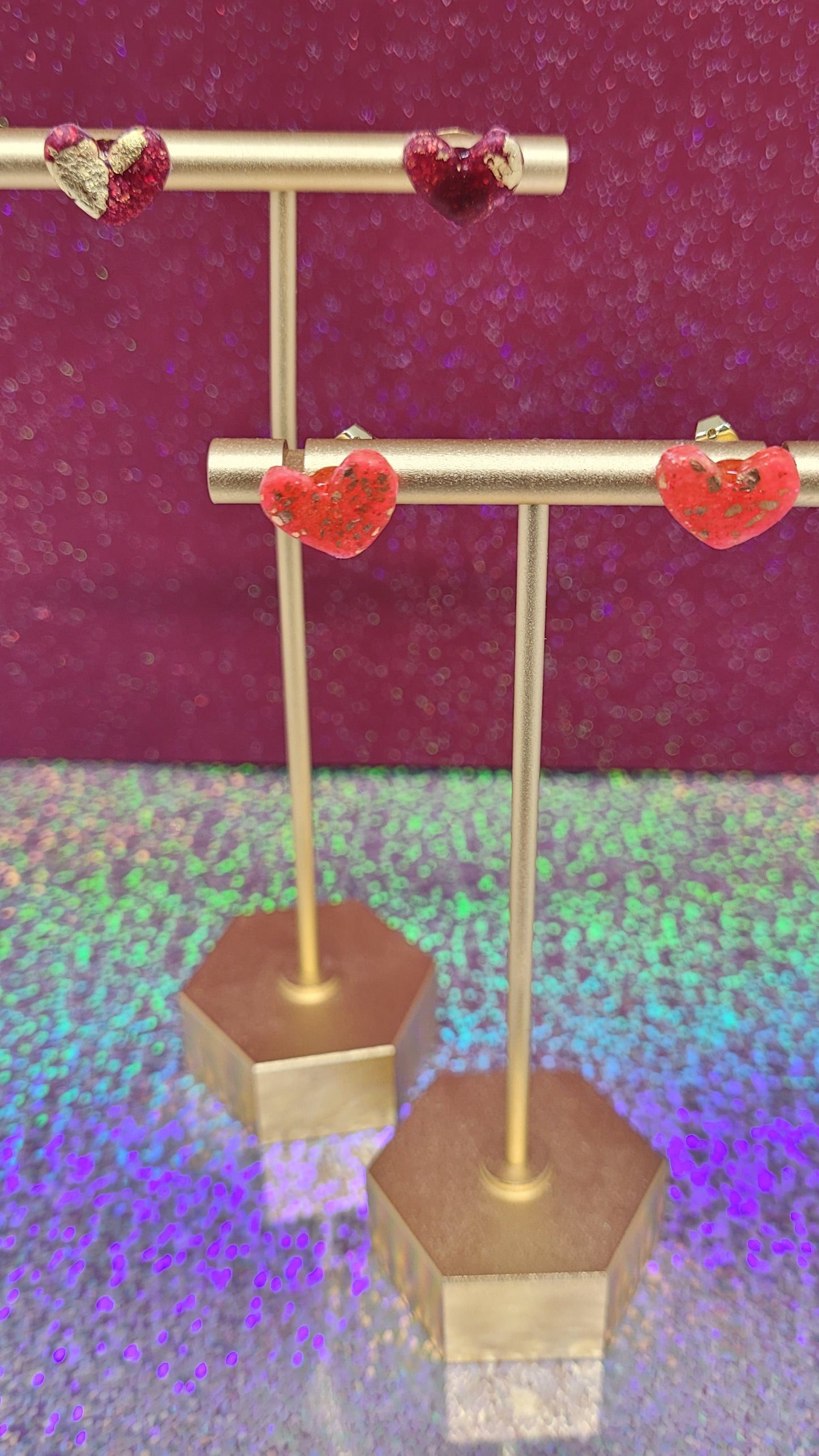 Heart-Shaped Candy Studs 2-Pack