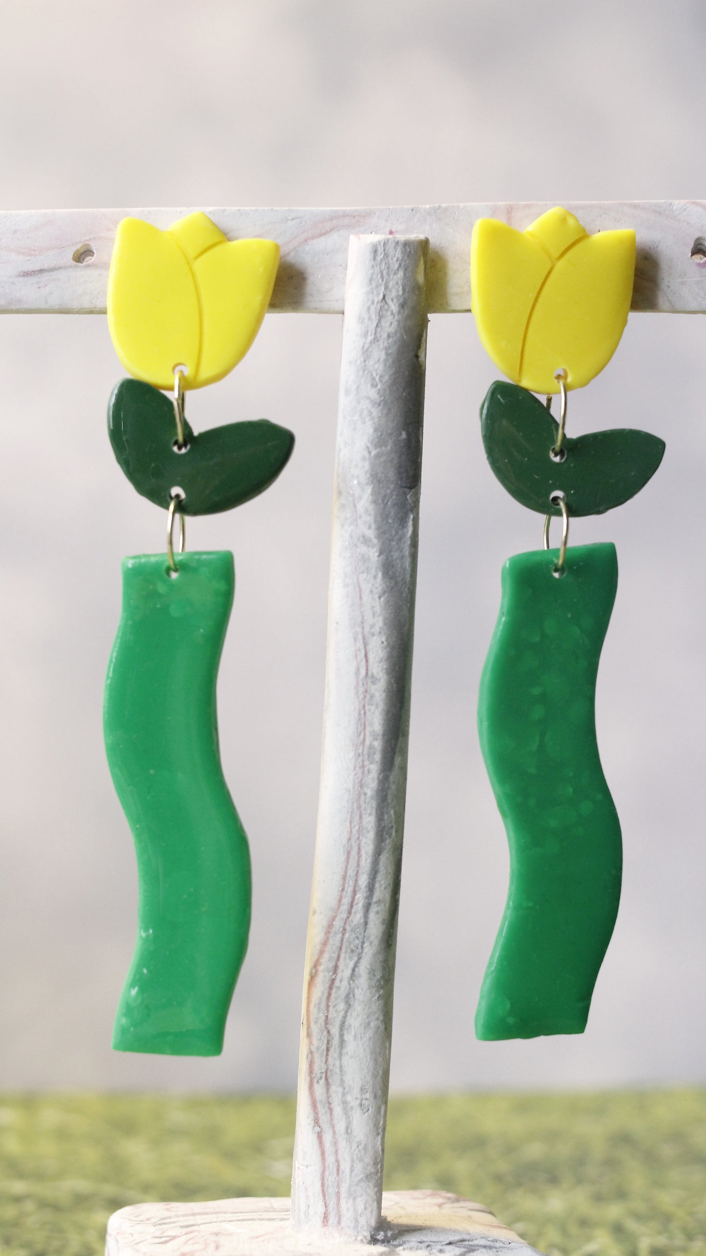 3-Tier Tulip Dangle Earrings