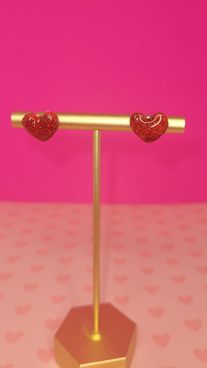Shimmering Heart Studs 2-Pack