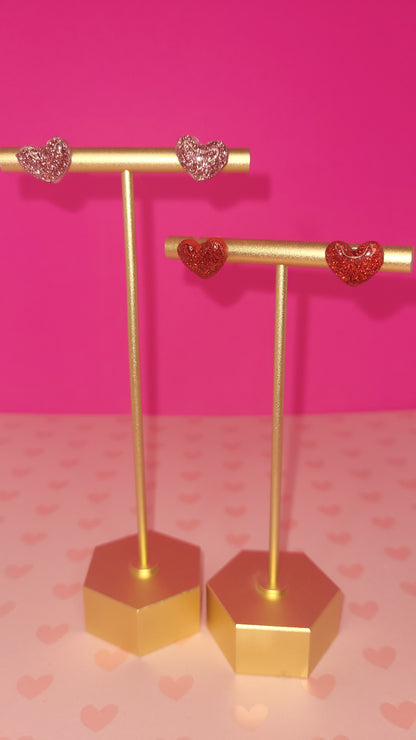 Shimmering Heart Studs 2-Pack