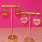 Large Sweetheart Candy Hearts Earrings - XOXO