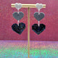 3-Tiered Gradient Heart Earrings