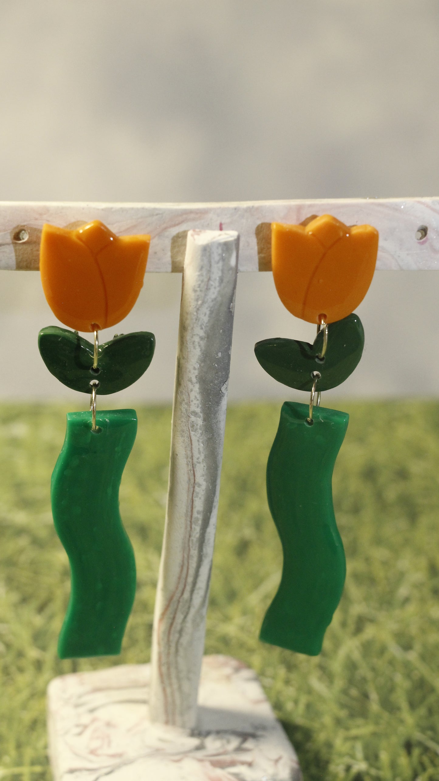 3-Tier Tulip Dangle Earrings