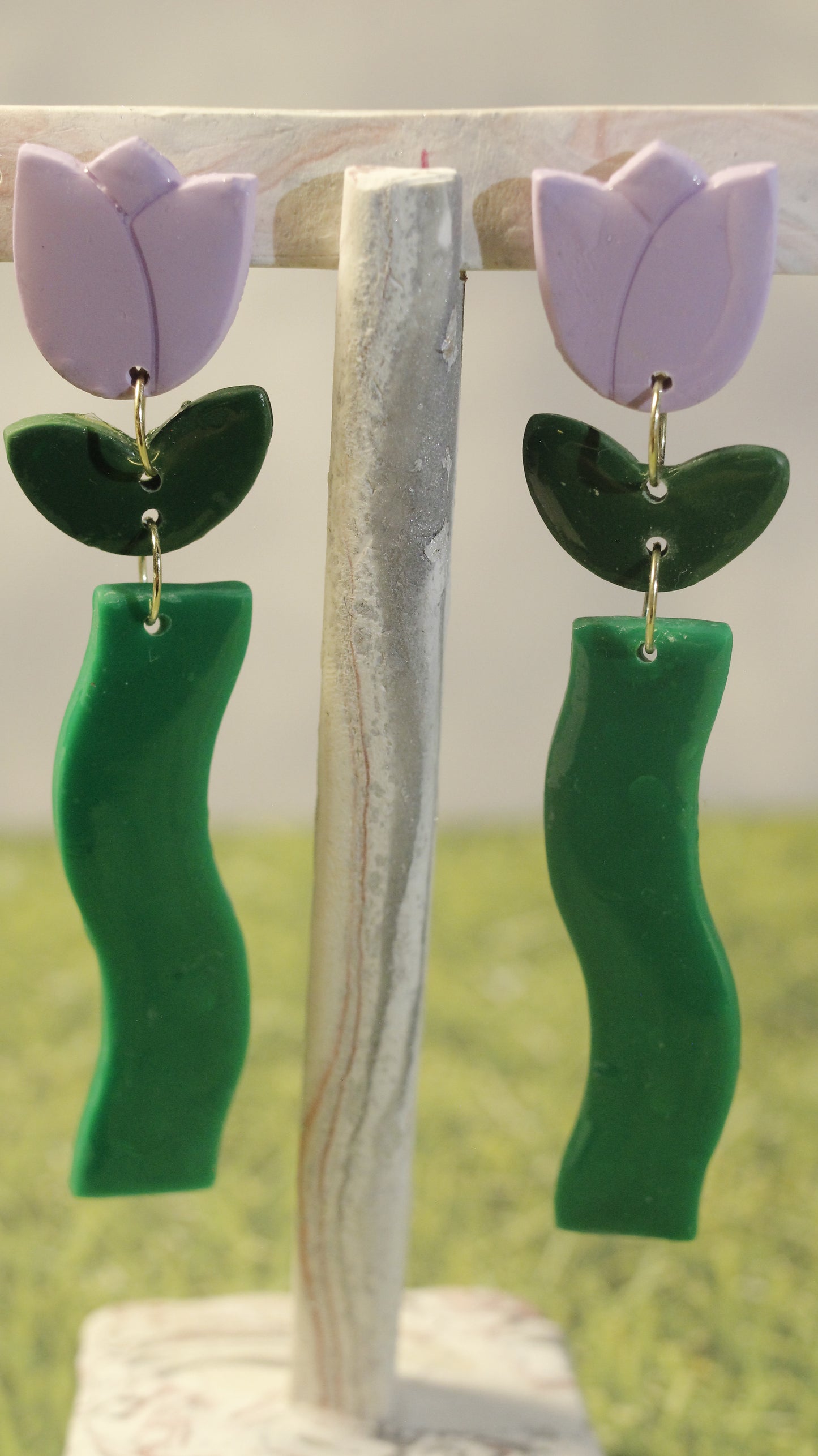 3-Tier Tulip Dangle Earrings