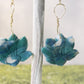 Multicolor Crocus Flower Dangle Earrings