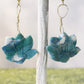 Multicolor Crocus Flower Dangle Earrings