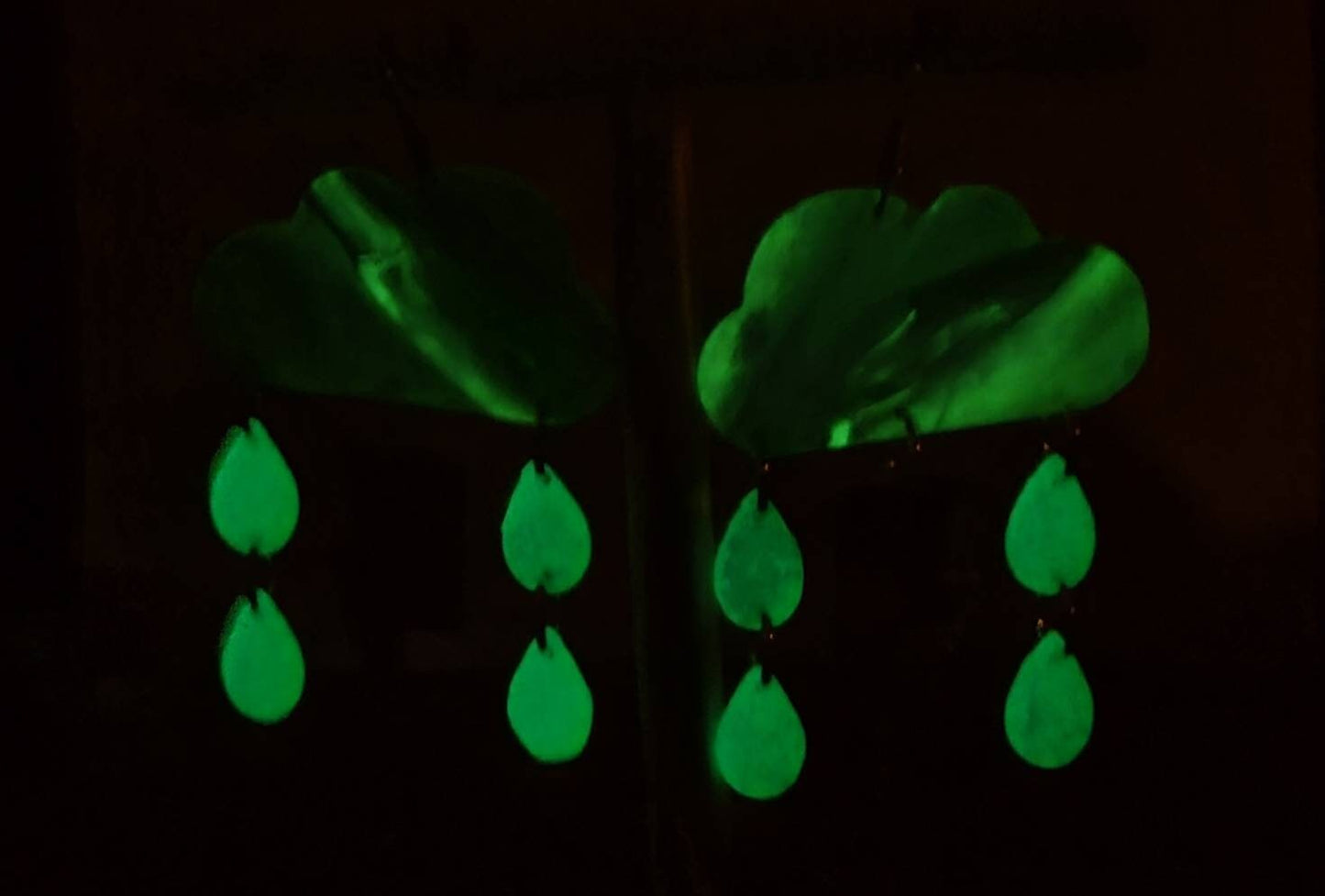 Stormy Weather Shimmering & Glow-In-The-Dark Dangle Earrings
